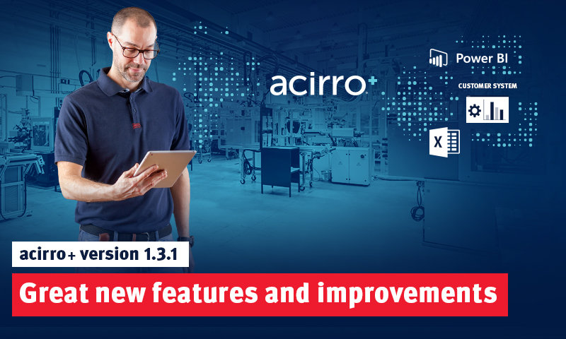 New version 1.3.1 of acirro+ cloud platform